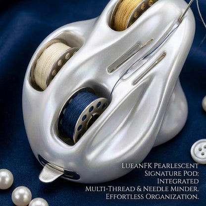 JaeYacn™ Pearlescent Sewing Organizer Pod - Magnetic Needle Minder & Bobbin Holder | Ergonomic 3-Thread Dispenser & Needle Dock | Compact Sewing Station for Quilting, Embroidery, and Hand Stitching