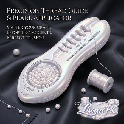 JaeYacn™ Precision Thread Guide & Pearl Applicator | Handheld Bead Dispenser & Sewing Tension Control Tool | Professional Embellishment Assistant for Embroidery, Bridal Crafts, Fabric DIY, and Quilting