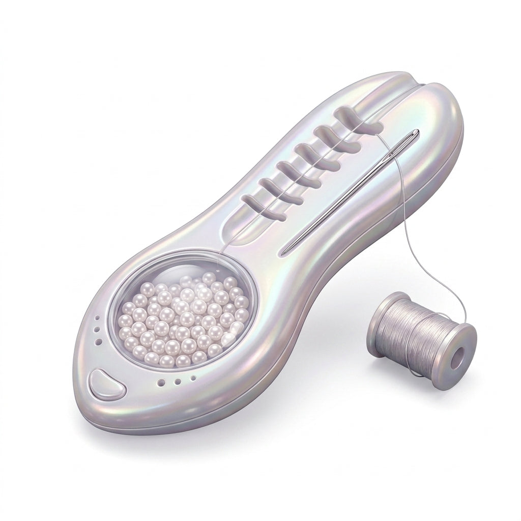 JaeYacn™ Precision Thread Guide & Pearl Applicator | Handheld Bead Dispenser & Sewing Tension Control Tool | Professional Embellishment Assistant for Embroidery, Bridal Crafts, Fabric DIY, and Quilting